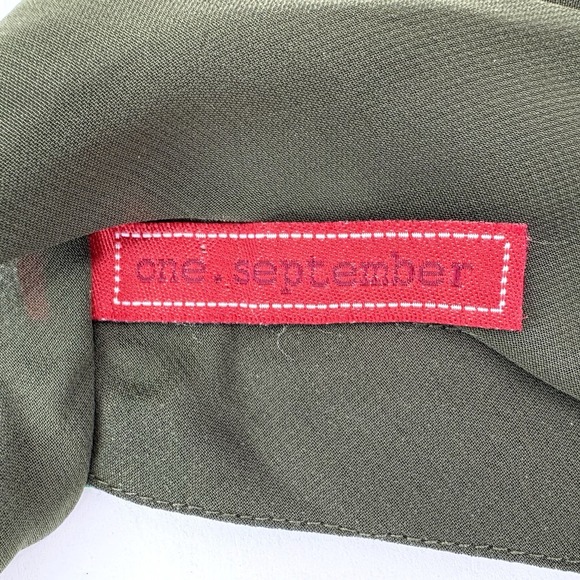 One September Anthropology Boho Green Embroidered Racerback Mini Dress NWOT‎ - Picture 13 of 13